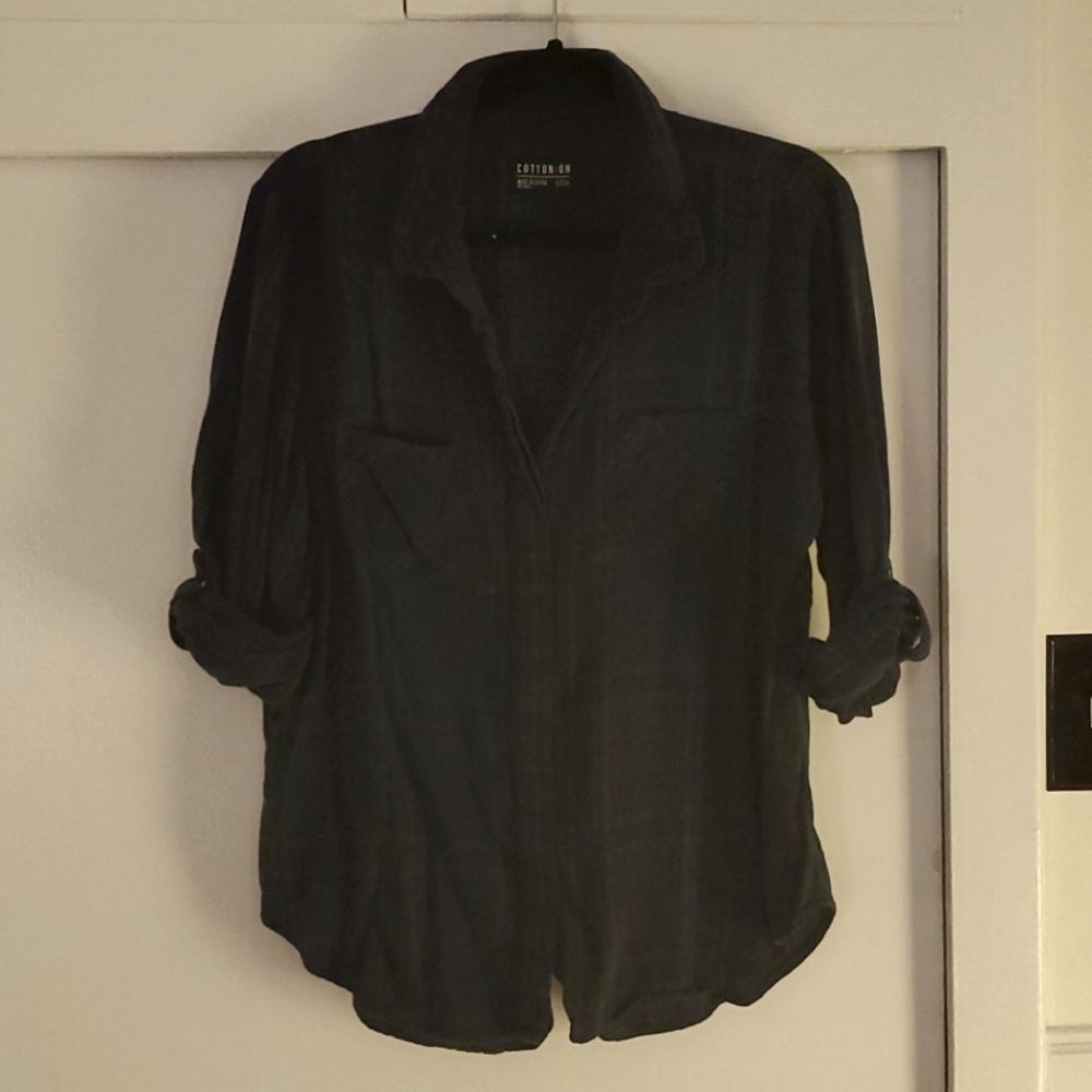 Plaid Cotton On Blouse